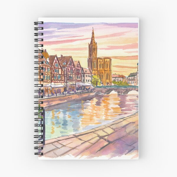Item preview, Strasbourg Petit France Travel Art Scene with Cathedral View designed and sold by artshop77.
