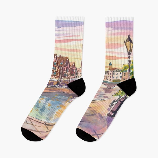 Item preview, Strasbourg Petit France Travel Art Scene with Cathedral View designed and sold by artshop77.