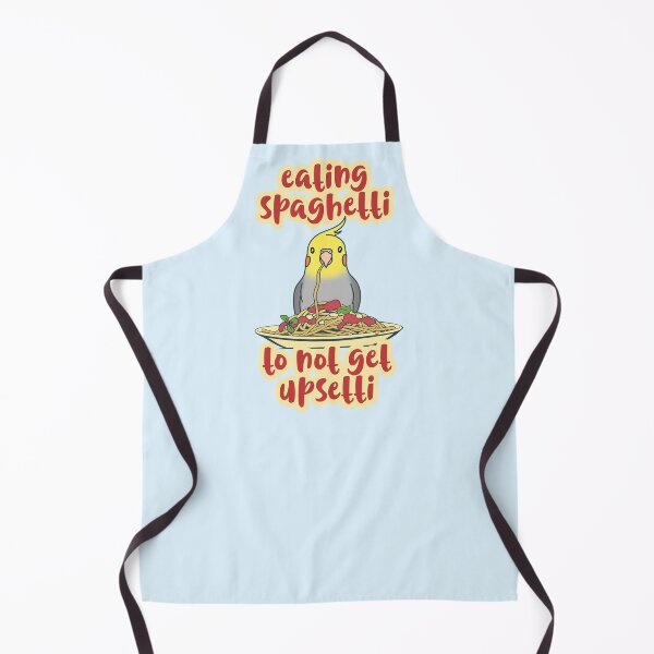 Item preview, Eating Spaghetti to not get upsetti - Cockatiel eating pasta designed and sold by FandomizedRose.