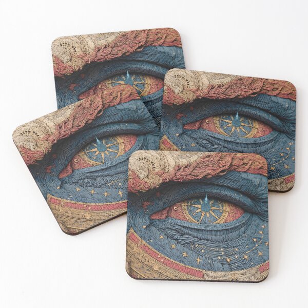 Item preview, Eye of the Unknown – Cosmic Compass Vision Surreal Art designed and sold by MetroEnvision.