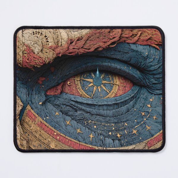 Item preview, Eye of the Unknown – Cosmic Compass Vision Surreal Art designed and sold by MetroEnvision.