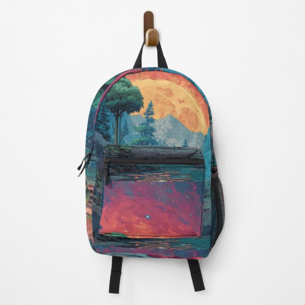 Item preview, Path Beneath the Crimson Moon – Surreal Fantasy Landscape designed and sold by MetroEnvision.