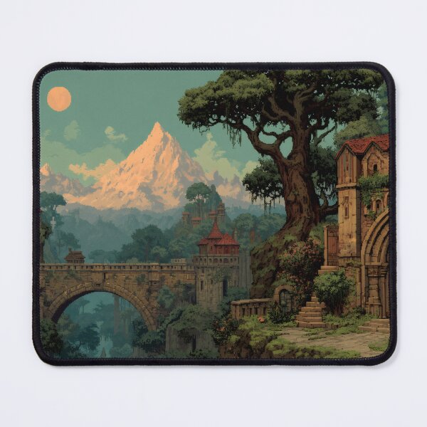 Item preview, Sanctuary Beyond the Bridge – Low-Bit Epic Fantasy Castle Landscape designed and sold by MetroEnvision.