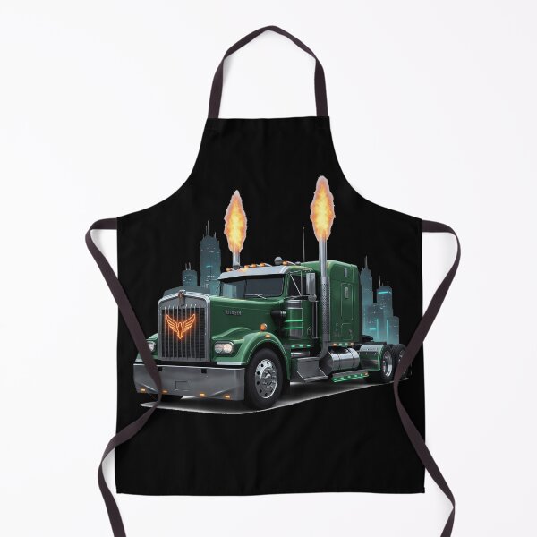 Item preview, Flaming Green Big Rig Custom Truck designed and sold by BounoWorld.