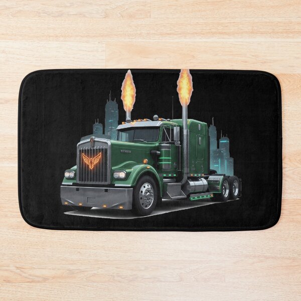Item preview, Flaming Green Big Rig Custom Truck designed and sold by BounoWorld.