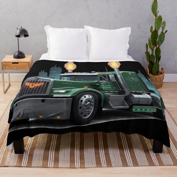 Item preview, Flaming Green Big Rig Custom Truck designed and sold by BounoWorld.