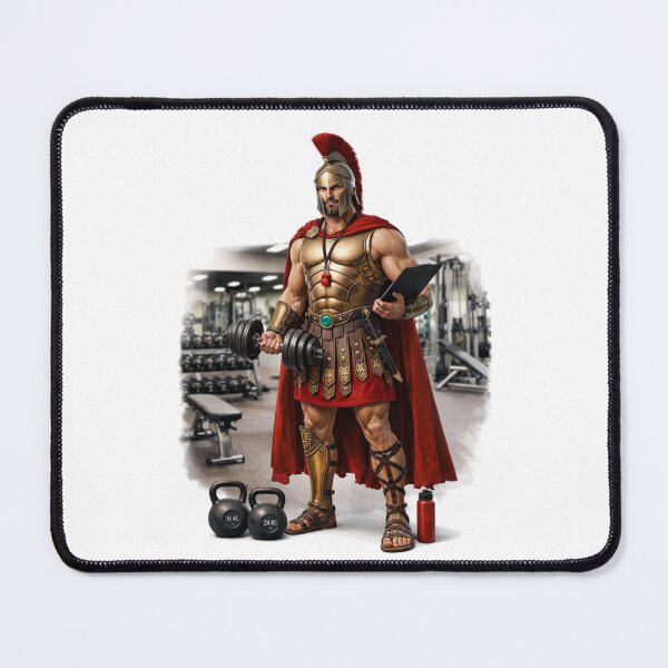 Item preview, Roman Gladiator Gym Warrior Funny Fitness Shirt designed and sold by RØNI AI.