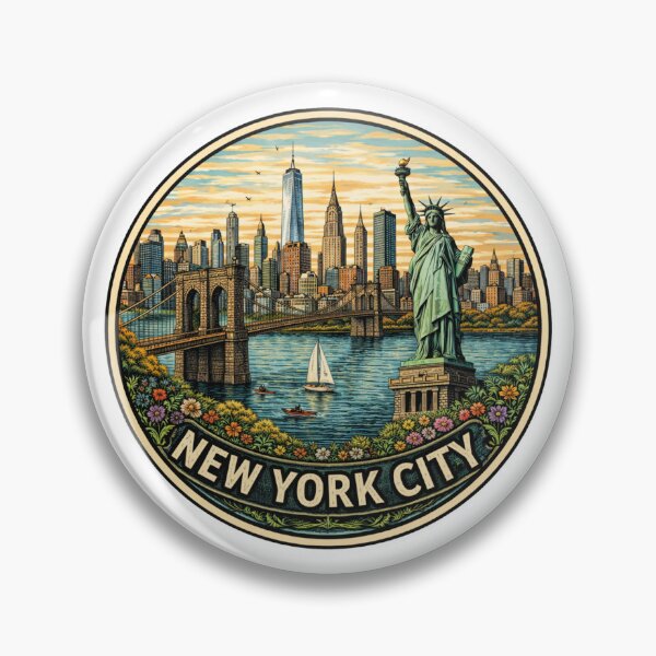 Item preview, New York Travel Badge designed and sold by M. K..