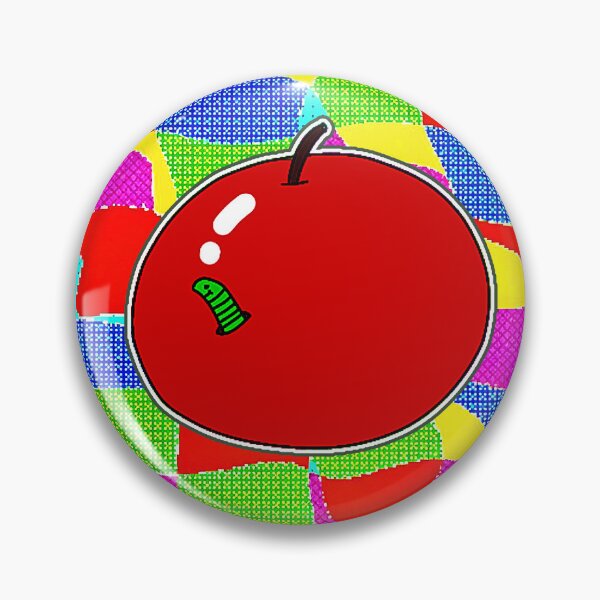 Item preview, "Playful Red Apple with Green Worm" designed and sold by nighttime1990.