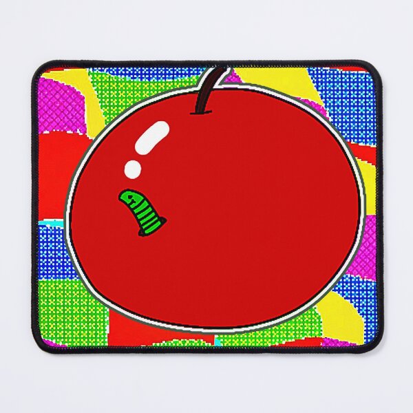 Item preview, "Playful Red Apple with Green Worm" designed and sold by nighttime1990.