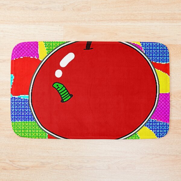 Item preview, "Playful Red Apple with Green Worm" designed and sold by nighttime1990.