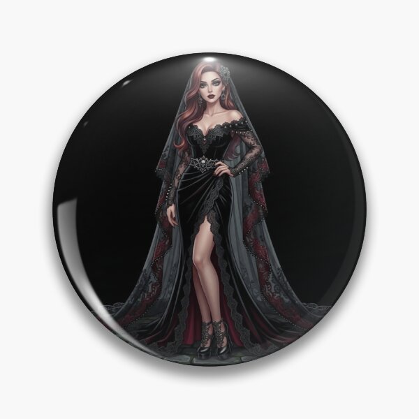 Item preview, Modern Gothic Bride – Dark Romance Wedding Art designed and sold by Tw1nsAIArt.