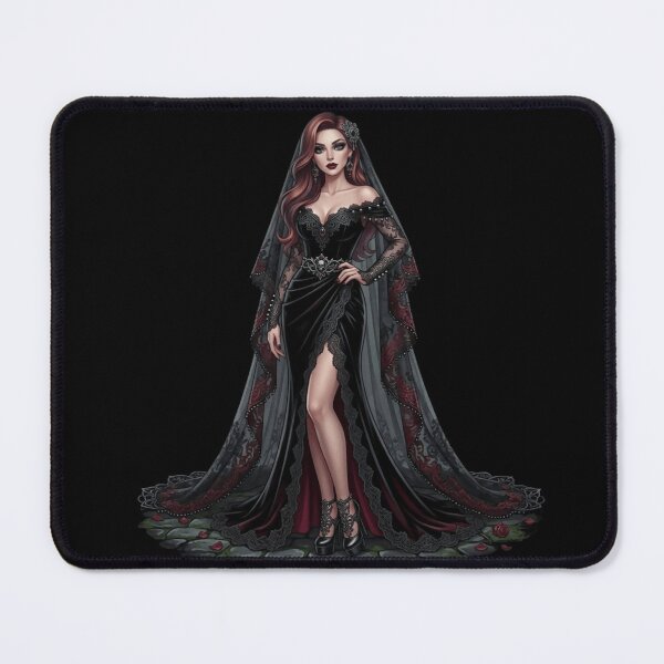 Item preview, Modern Gothic Bride – Dark Romance Wedding Art designed and sold by Tw1nsAIArt.