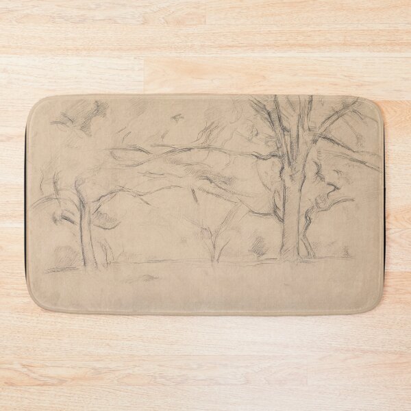 Item preview, Arbres by Paul Cézanne: Minimalist Tree Landscape Drawing Poster designed and sold by artofuniverse.