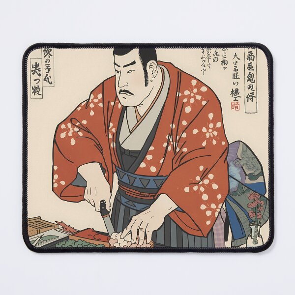 Item preview, Chef Samurai Ukiyo-e Japanese Kitchen Warrior Art designed and sold by TokyoInkWorks.