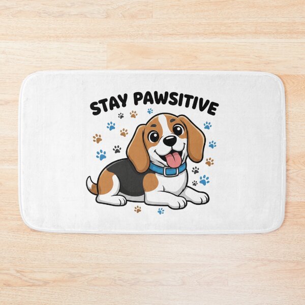 Item preview, Stay Pawsitive Beagle Dog – Positive Puppy Quote Design designed and sold by Shopex10.