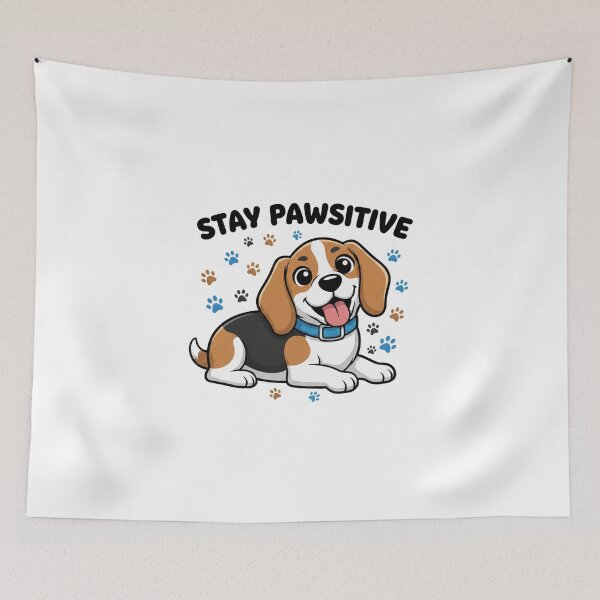 Item preview, Stay Pawsitive Beagle Dog – Positive Puppy Quote Design designed and sold by Shopex10.