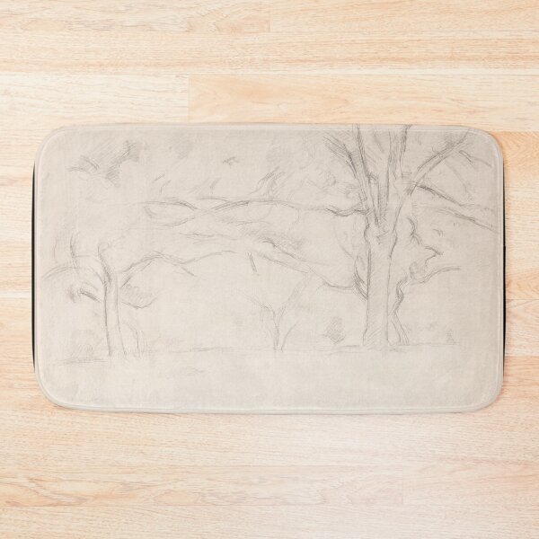 Item preview, Arbres Au Jas De Bouffan by Paul Cézanne: Minimalist Tree Landscape Poster designed and sold by artofuniverse.