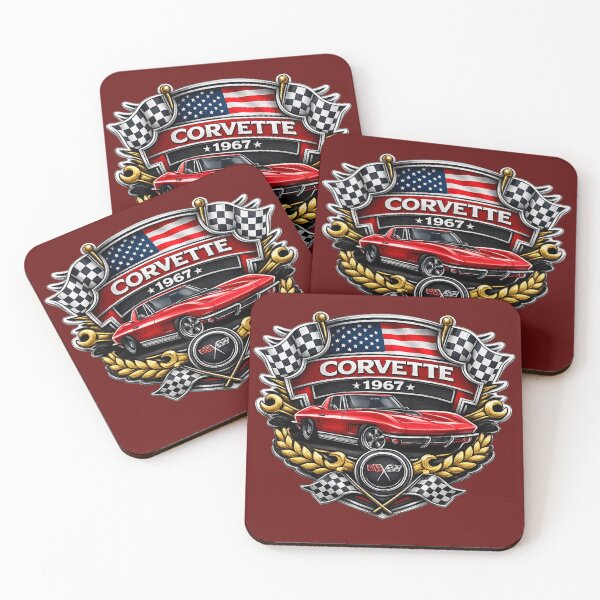 Item preview, 1967 Corvette Stingray Vintage Muscle Car Emblem designed and sold by Retro Arabica.