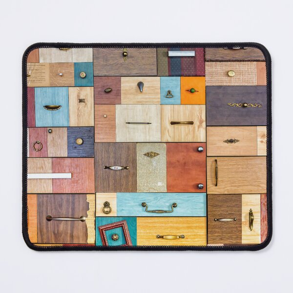 Item preview, Colorful Vintage Wooden Drawers with Diverse Handles Pattern designed and sold by LRPhotoart.