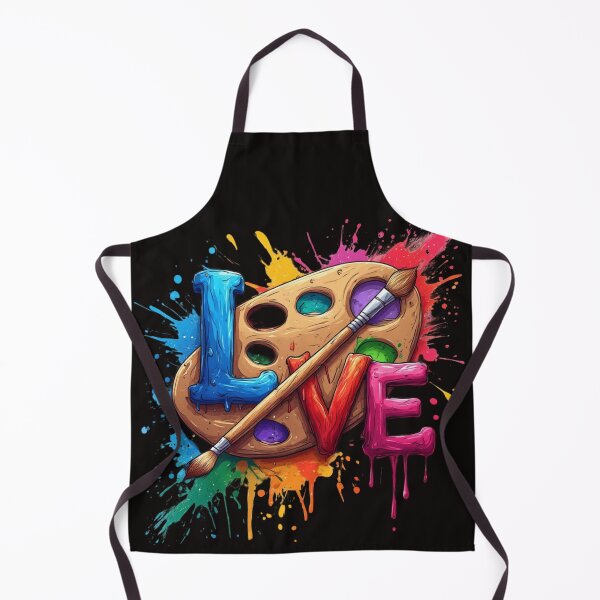 Artikelvorschau, Paint Love Art Teacher Sublimation Design - Künstlerische Palette und Pinsel-Spritzergrafik entworfen und verkauft von sanorastyle.