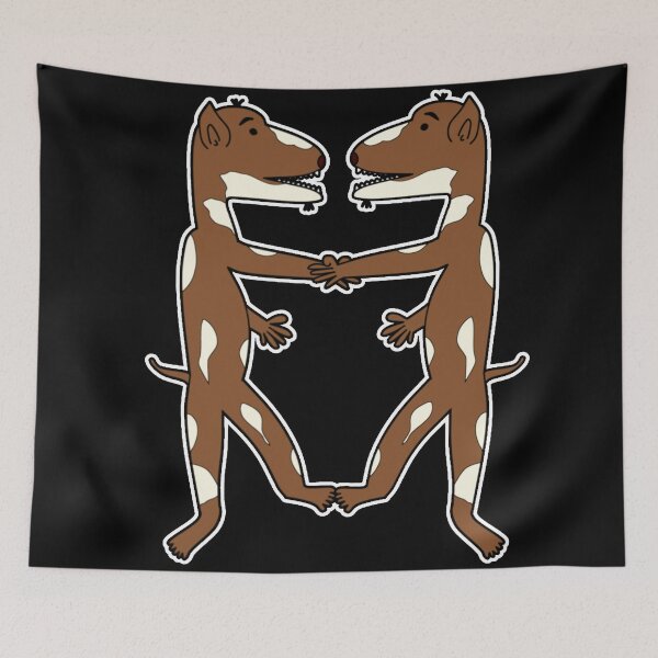 Item preview, "Anthropomorphic Dog Figures in Symmetrical Dance" designed and sold by nighttime1990.