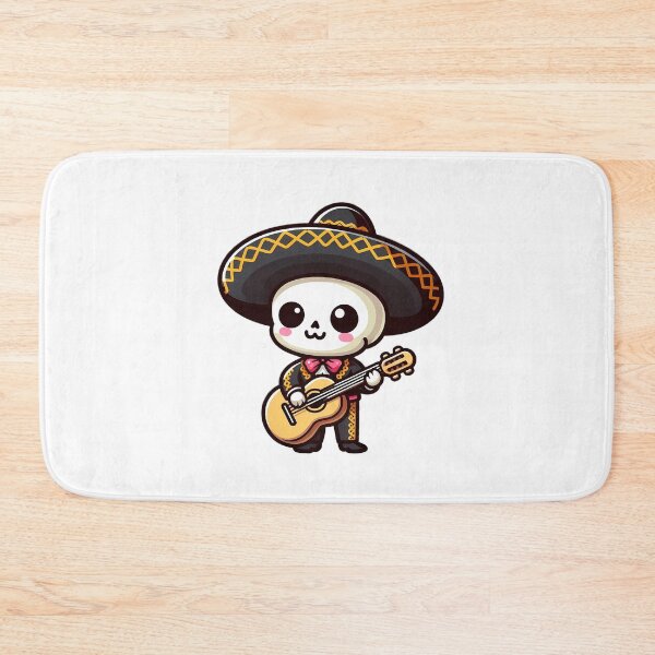 Item preview, Cute Kawaii Mariachi Skeleton - Happy Mexican Musician designed and sold by GREENZ0NE.