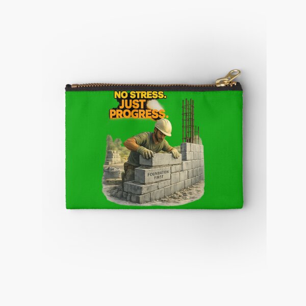 Item preview, No Stress Just Progress – Foundation First Builder Motivation designed and sold by Inspirational Jamaican.