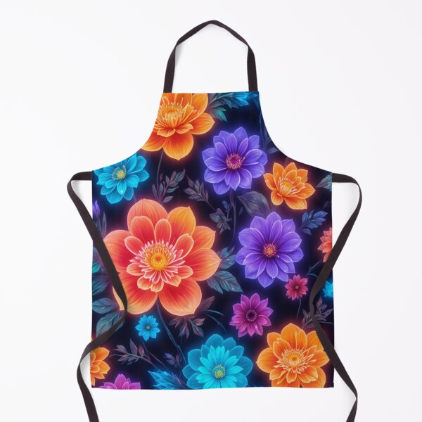 Item preview, Colorful flowers in a bright neon pattern style designed and sold by Hot4Shirt.