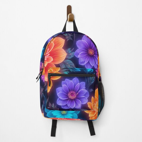 Item preview, Colorful flowers in a bright neon pattern style designed and sold by Hot4Shirt.