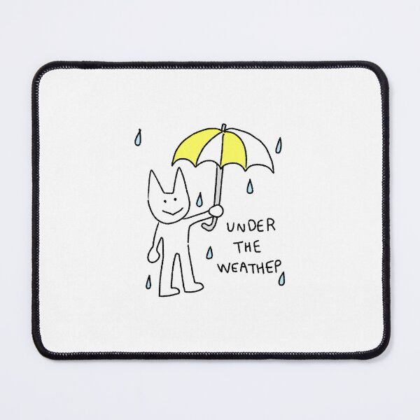 Item preview, Under the Weather Cat Sticker, Cute Rainy Day Cat Art, Funny Relatable Cat Illustration, Cozy Mood Aesthetic Gift designed and sold by lazydayz16.