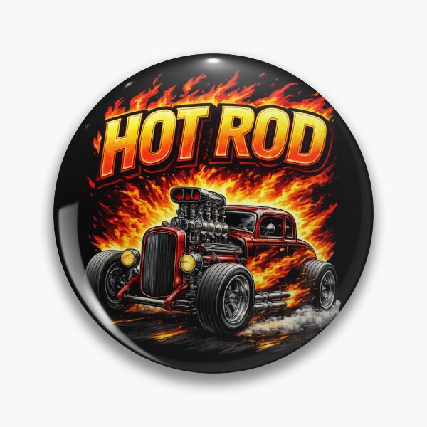 Item preview, Hot Rod Muscle Car – V8 Piston Power Style Flaming Vintage Drag Racer designed and sold by OneMoments.