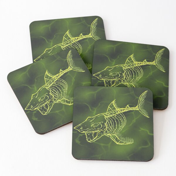 Item preview, Skelly Shark (Green) designed and sold by AnubisAltarArt.