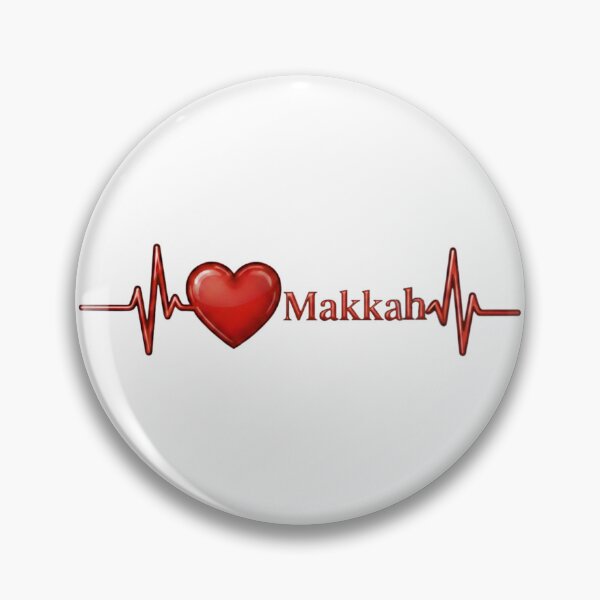 Item preview, Love Makkah (V.1) – Islamic Spiritual Heart ECG Typography Design designed and sold by D-Islamic.
