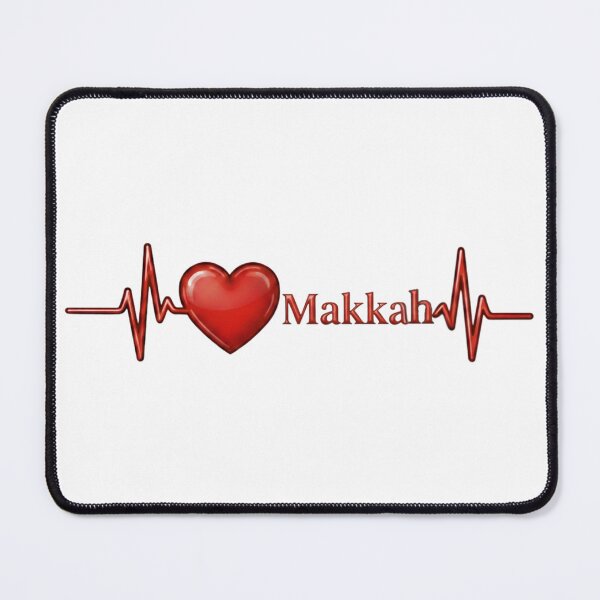 Item preview, Love Makkah (V.1) – Islamic Spiritual Heart ECG Typography Design designed and sold by D-Islamic.