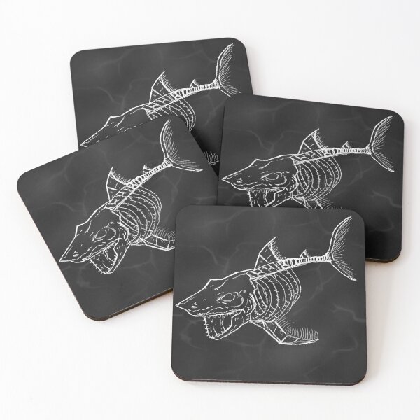 Item preview, Skelly Shark (Black) designed and sold by AnubisAltarArt.