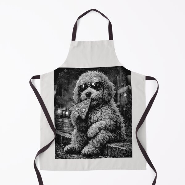 Item preview, Funny gifts for Dog Lovers Goldendoodle eating Pizza designed and sold by erozzz.