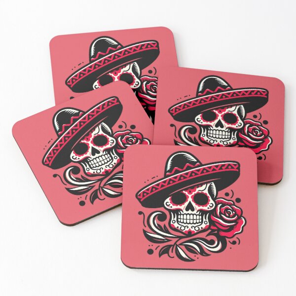 Item preview, Gothic Sugar Skull with Rose - Traditional Tattoo Style designed and sold by GREENZ0NE.