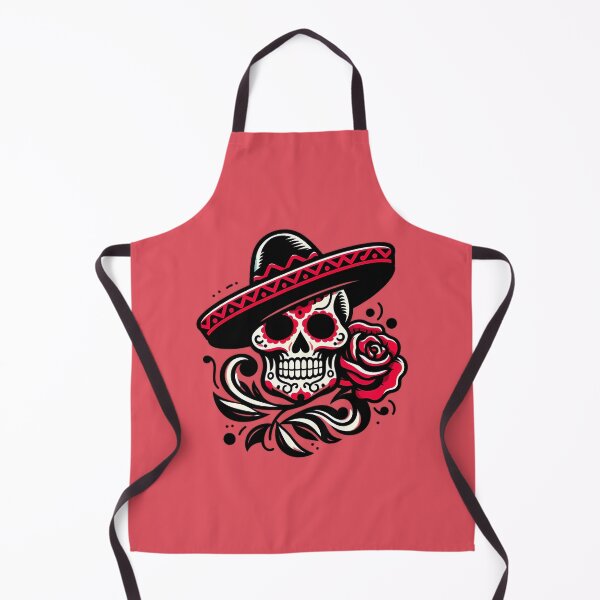 Item preview, Gothic Sugar Skull with Rose - Traditional Tattoo Style designed and sold by GREENZ0NE.