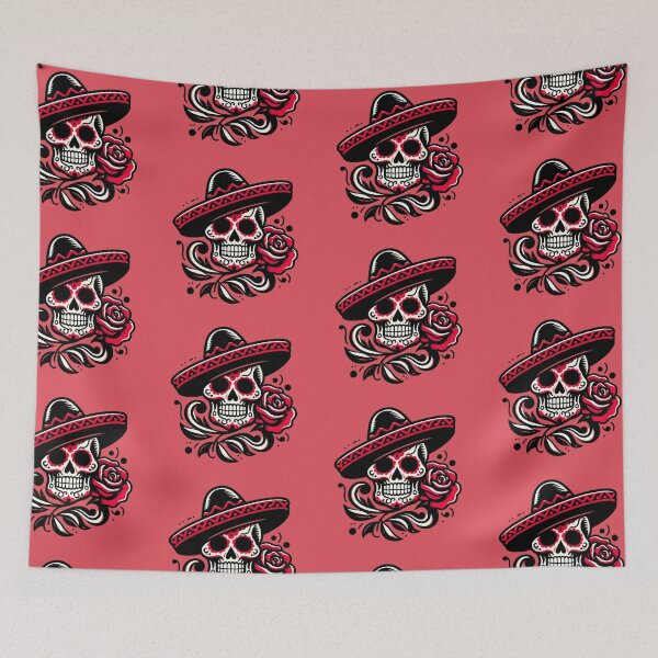 Item preview, Gothic Sugar Skull with Rose - Traditional Tattoo Style designed and sold by GREENZ0NE.