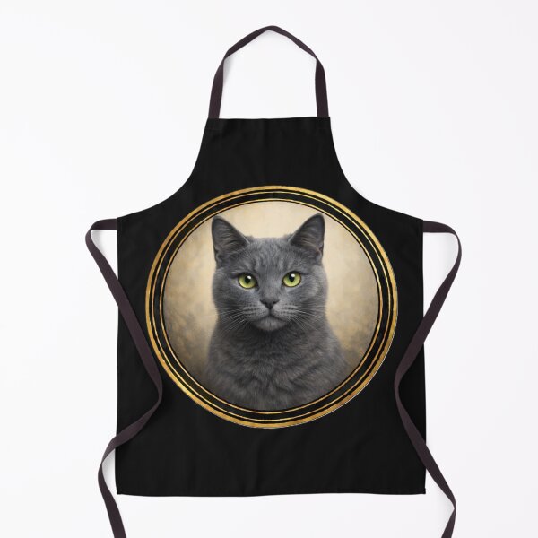 Item preview, Russian Blue Poise – Realistic Cat Circle Art designed and sold by TheJoyfulPen.