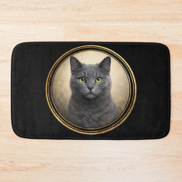 Item preview, Russian Blue Poise – Realistic Cat Circle Art designed and sold by TheJoyfulPen.