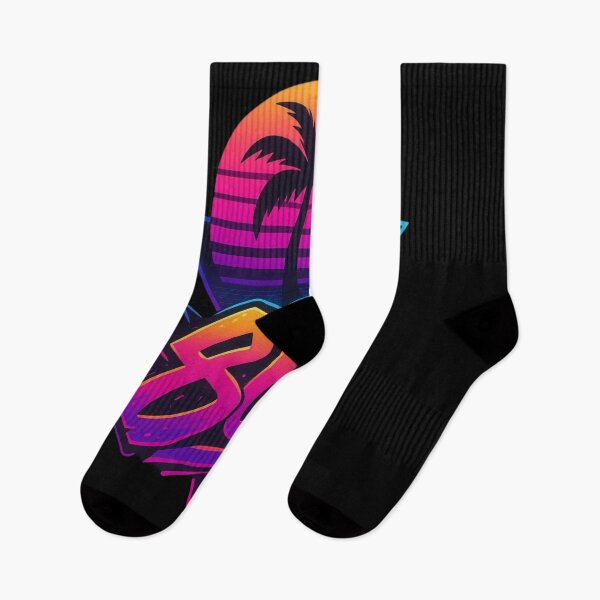 Item preview, 80s Retro Sunset Graffiti – Neon Palm Tree Synthwave Design designed and sold by DPSz.