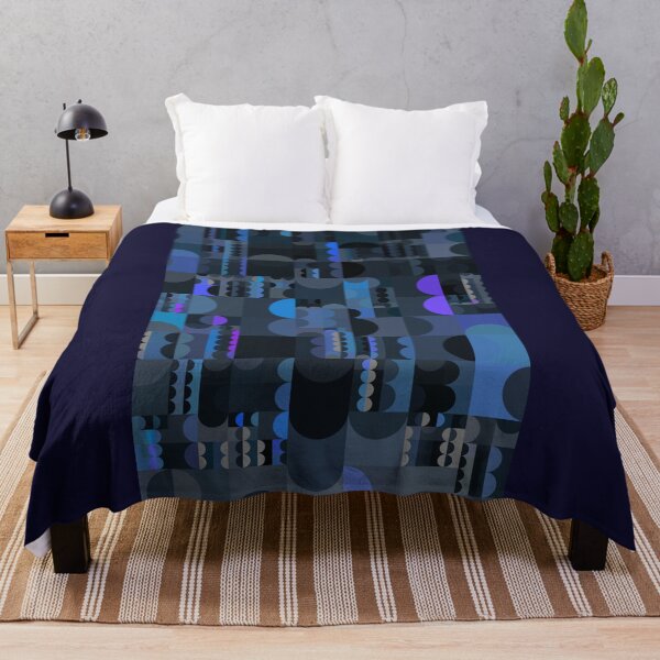 Item preview, Geometric Mosaic – Bauhaus Abstract Blue Circle Pattern designed and sold by ScreenPin.
