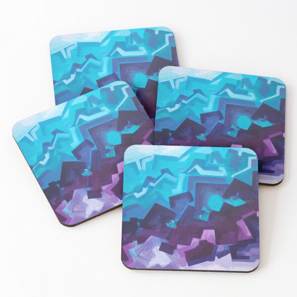 Item preview, Geometric Violet & Teal Abstract Waves designed and sold by Onírica by Valeria.
