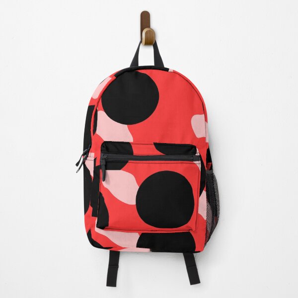 Item preview, Bold Red Polka Dot Pattern with Abstract Blush Accents designed and sold by Inkae Studio.