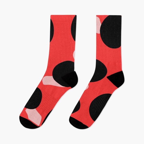Item preview, Bold Red Polka Dot Pattern with Abstract Blush Accents designed and sold by Inkae Studio.