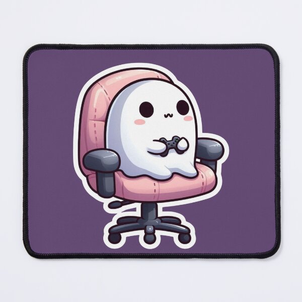 Item preview, Gaming Ghost – Cute Gamer Ghost Playing Video Games designed and sold by Low Battery Society.