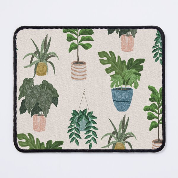 Item preview, Lush Potted Houseplants Hand-Painted Seamless Pattern designed and sold by Seamlessly Buffalo.