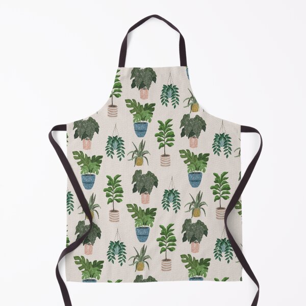Item preview, Lush Potted Houseplants Hand-Painted Seamless Pattern designed and sold by Seamlessly Buffalo.